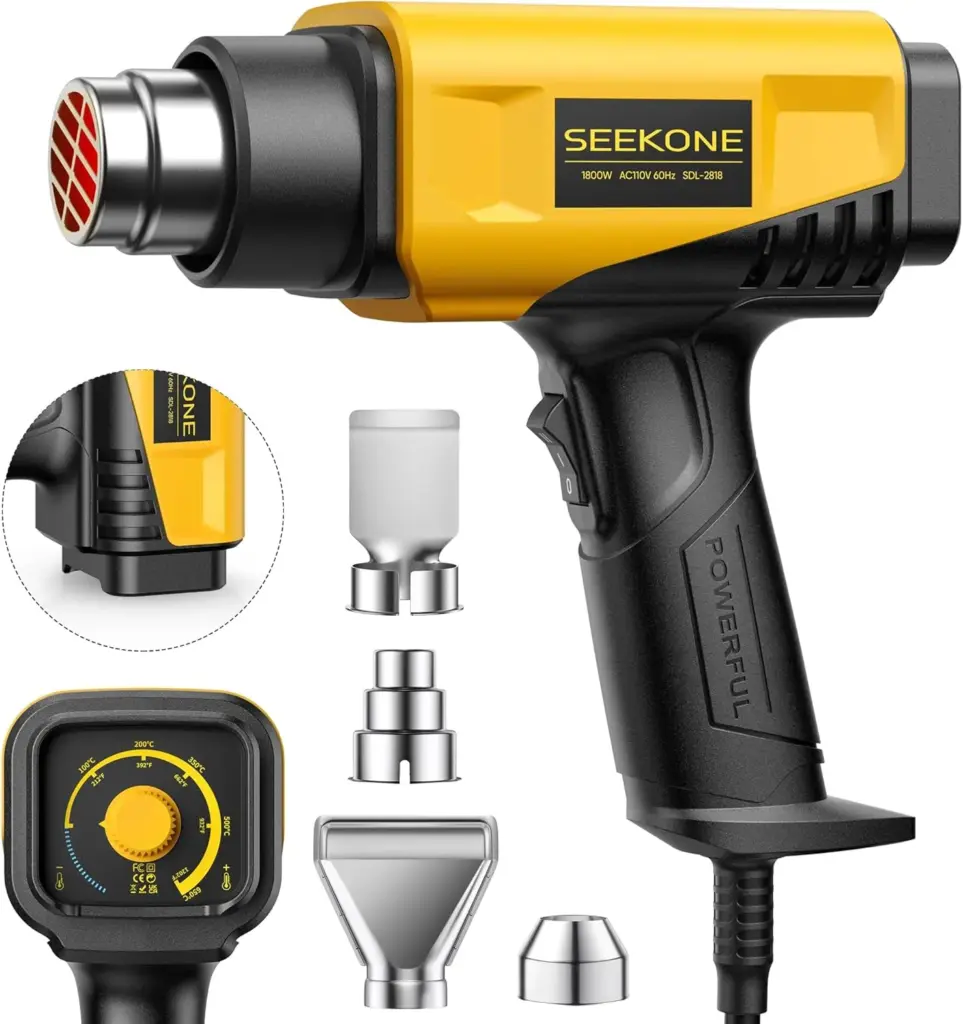 SEEKONE SDL-2818 1800W Professional Heat Gun with Variable Temperature