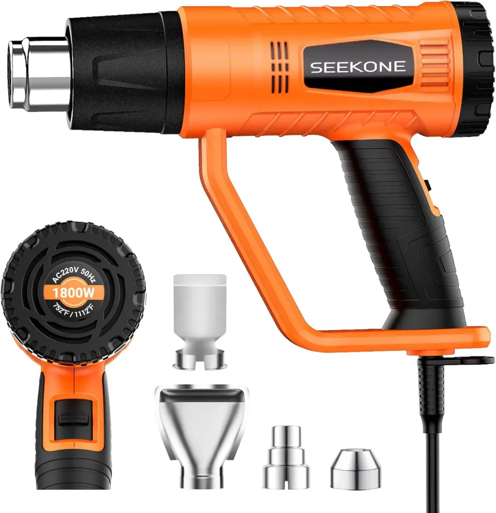 SEEKONE HG886 1800W Heavy Duty Heat Gun for Paint Stripping and PVC Bending